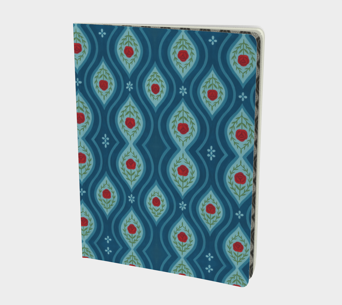 multi rose ikat notebook