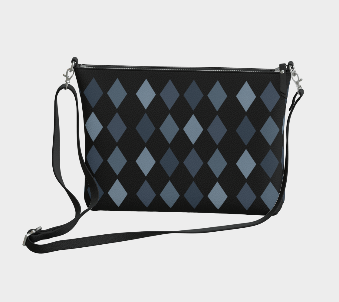 Midnight Argyle Vegan Leather Crossbody