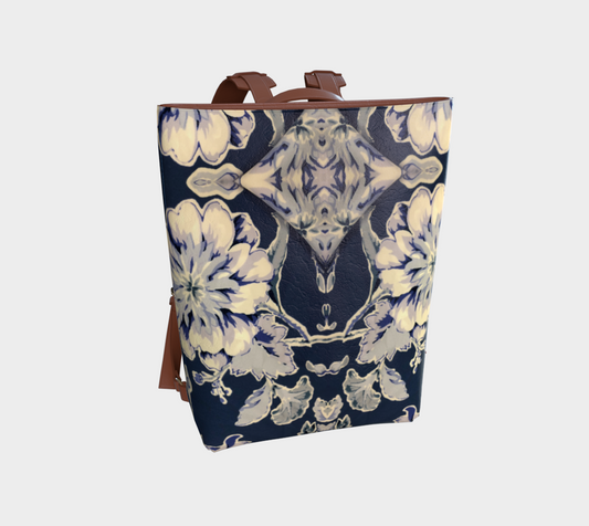 Blue Fleur #1 Vegan Leather Backpack (2025-09-16, 1:21 PM)