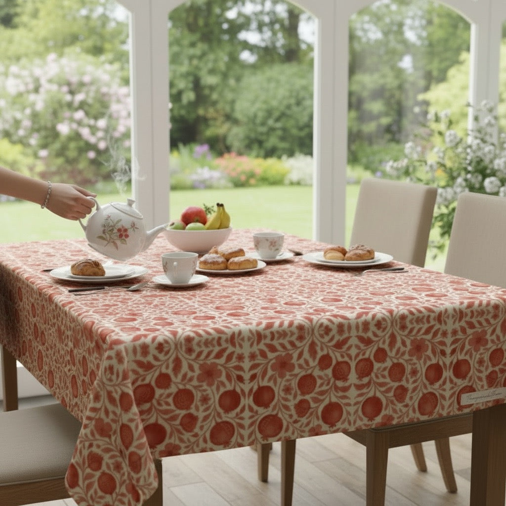 Red Pomegranates 60 x 60 Tablecloth