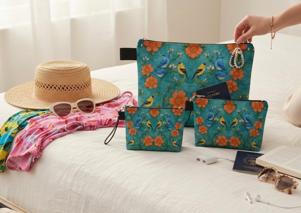 Island Songbird Garden Zipper Carry-all Bag