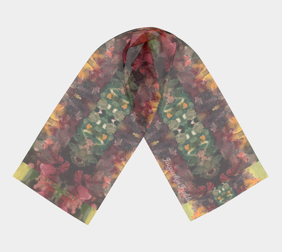 Giverny Gardens Silk Long Scarf