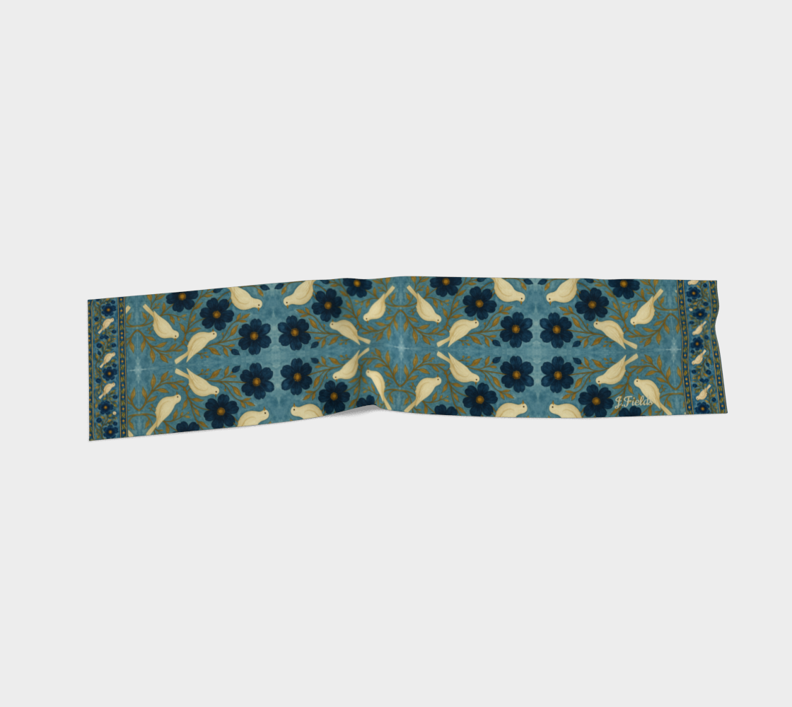 doves of peace 16 x 72 long scarf