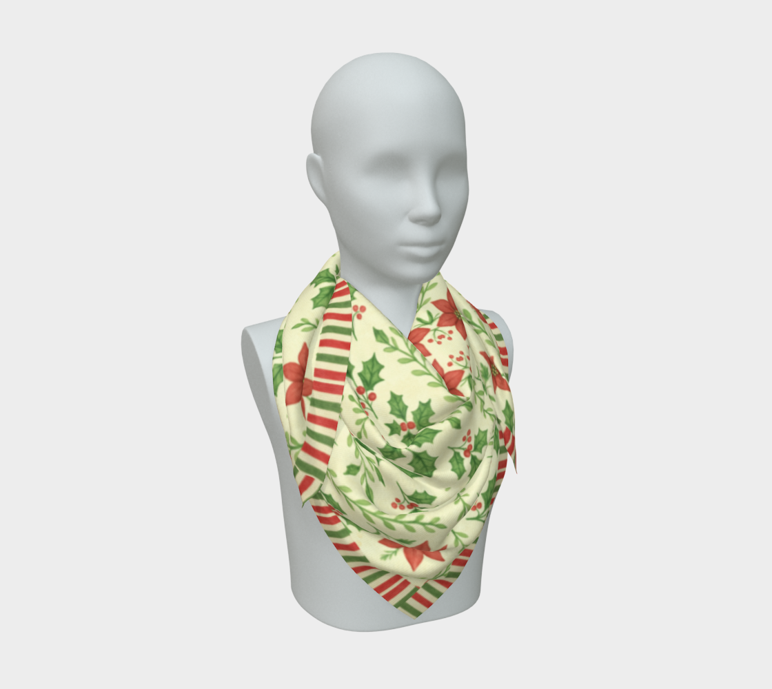 Yuletide Blooms 36 x 36 scarf