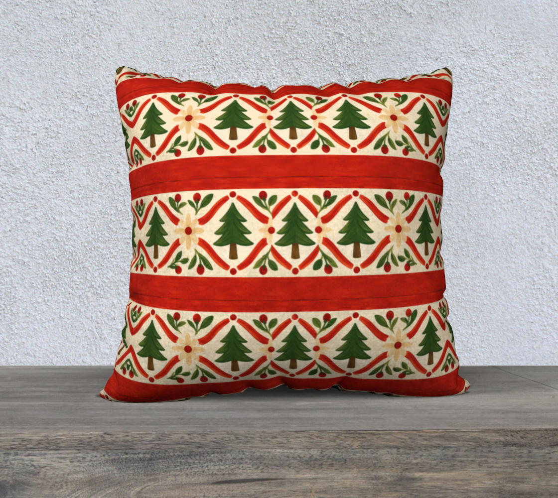 evergreen glow banded 22 x 22 pillow