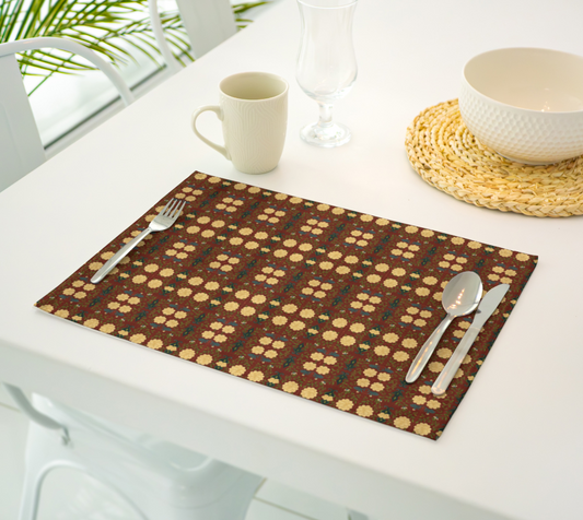 Imperial Peonies Cranberry Placemats