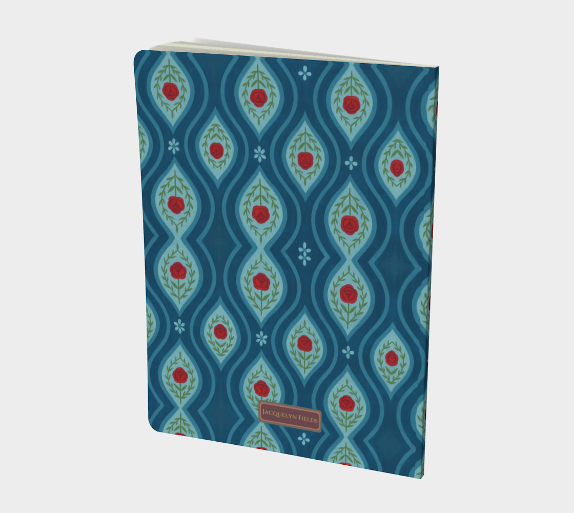 multi rose ikat notebook