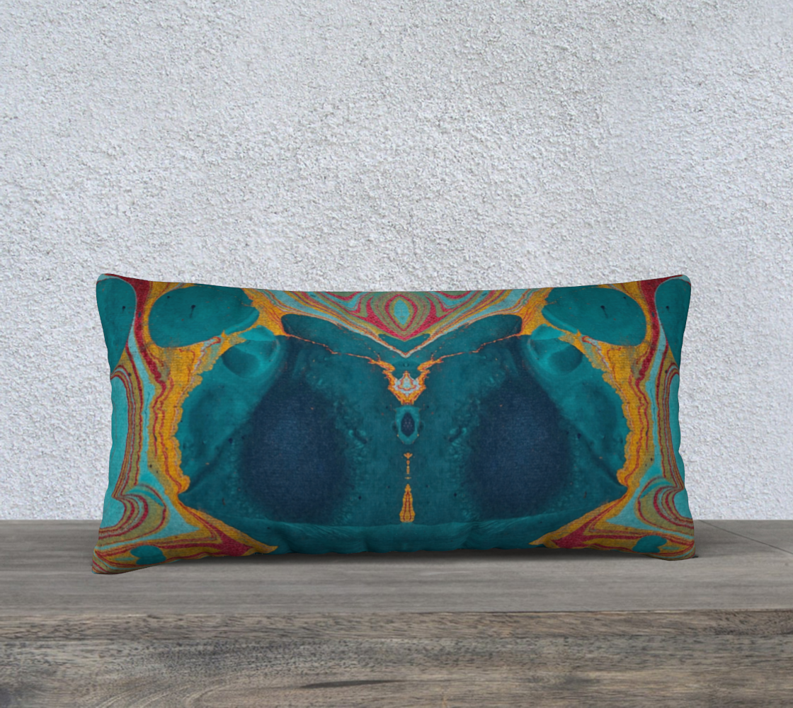 Gilded Peacock 24 x 12 pillow cover