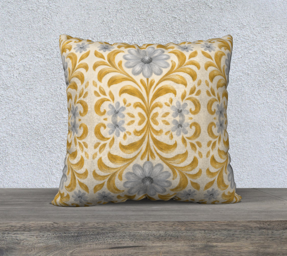 gilded gardens 22 x 22 pillow