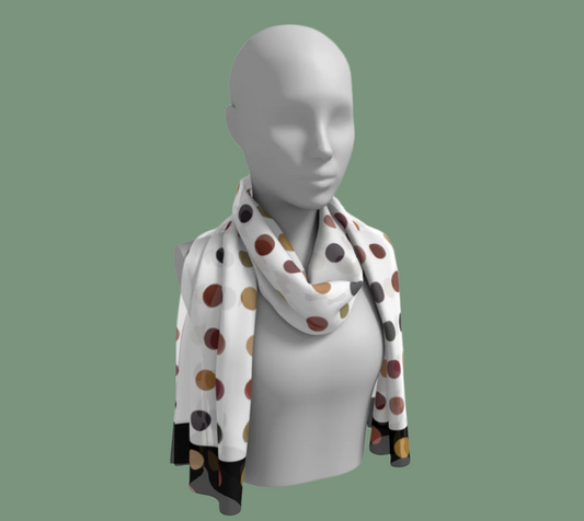 Sweet Spots Long Silk Scarf
