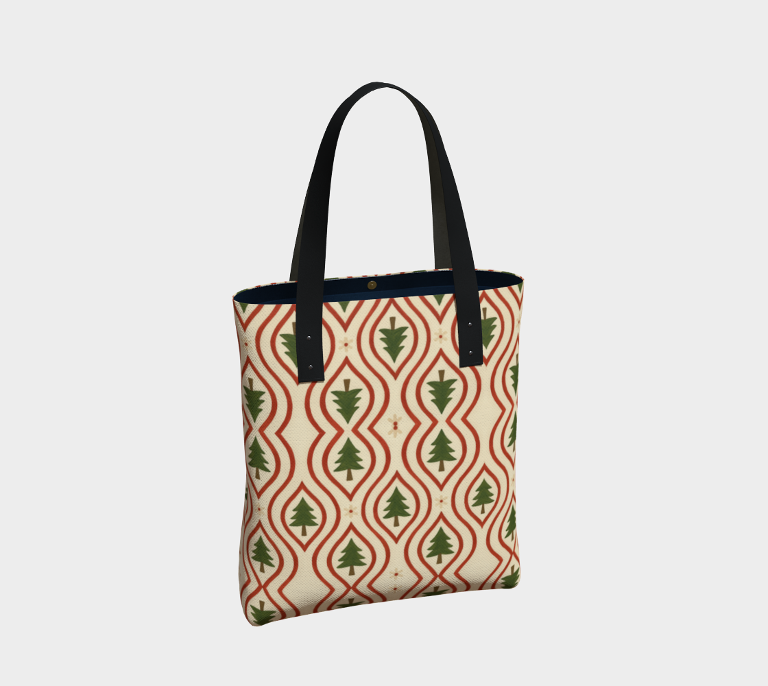 Evergreen Glow market tote bag