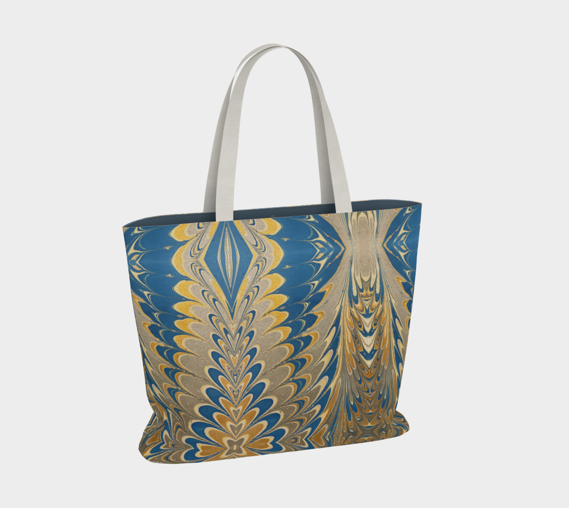 Prussian Blue Swirl Tote Bag