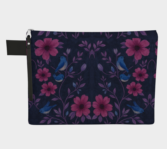Songbird Bloom Plum Zipper Carry-all