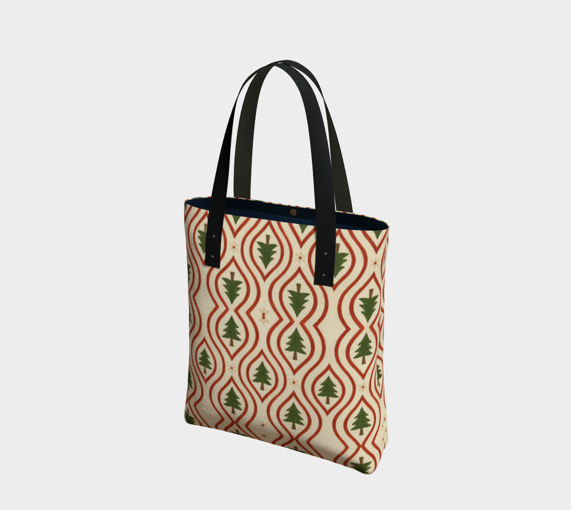 Evergreen Glow market tote bag
