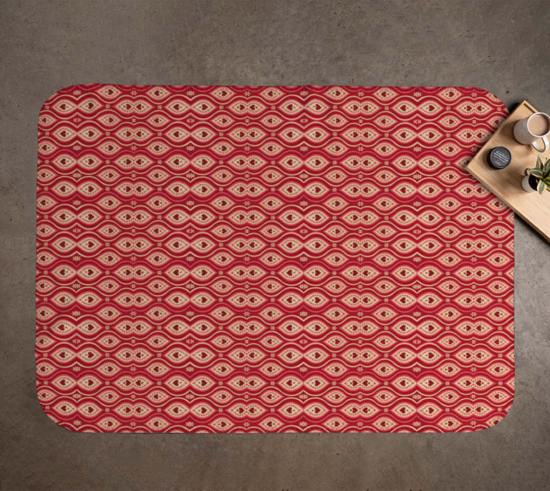 red hearts ikat blanket