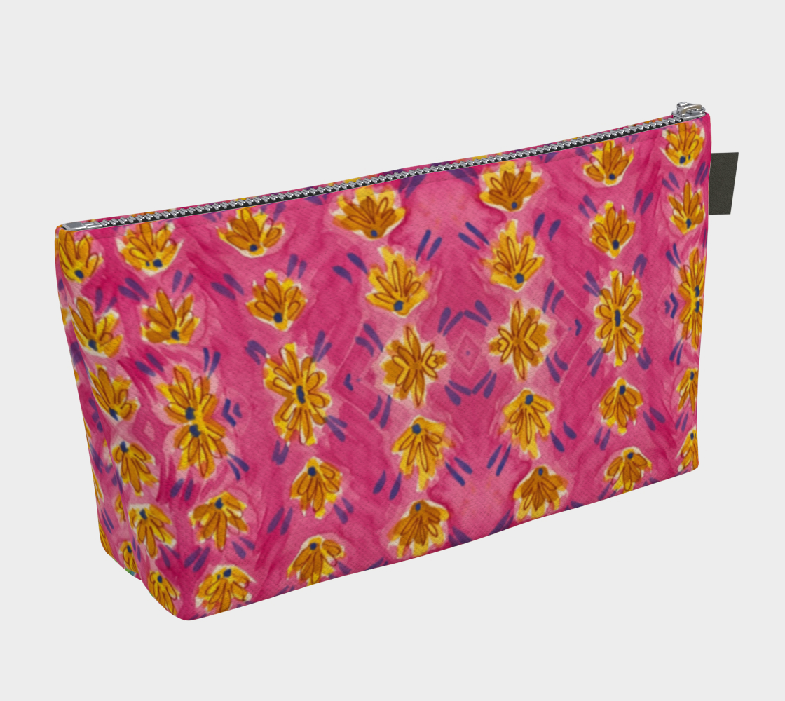 Pink Botanique Makeup Bag