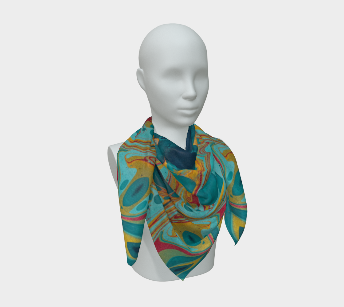 Gilded Peacock 50 x 50 scarf