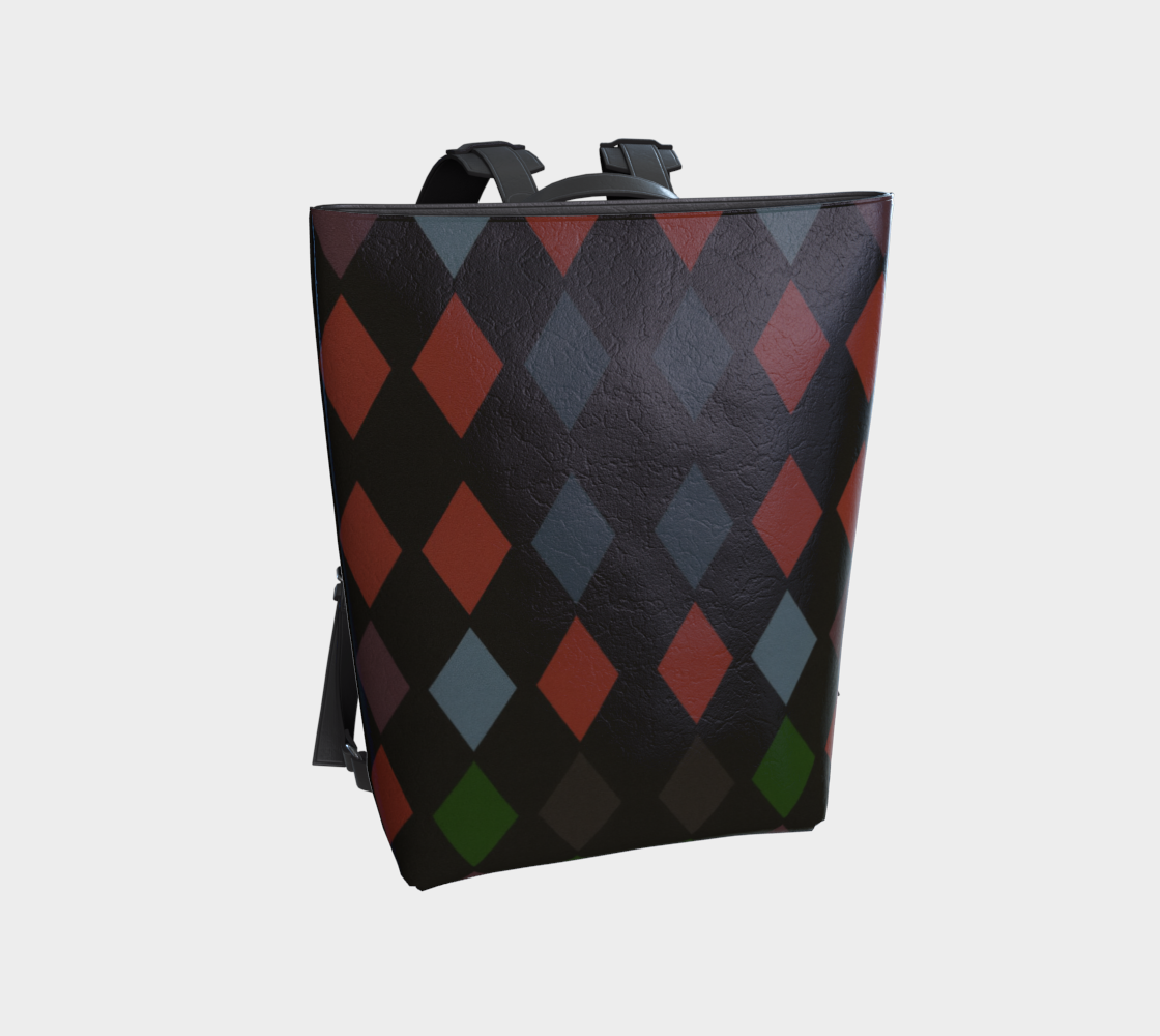 Holiday Harlequin Vegan Leather Backpack