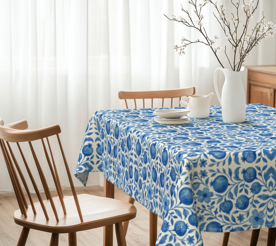 Blue Pomegranate 60 x 60 Tablecloth