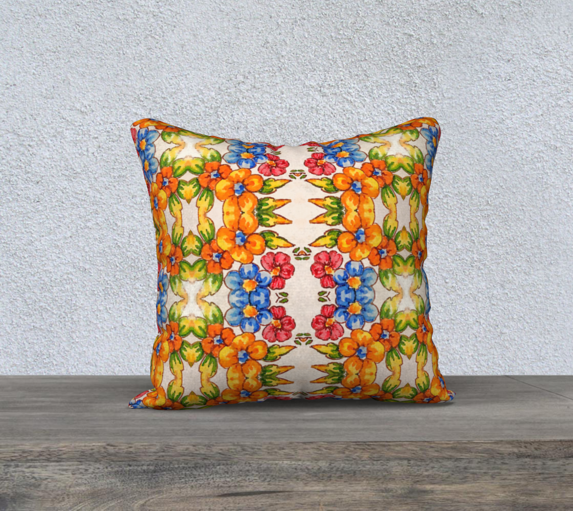 Positano Flowers 18 x 18 Pillow Covers
