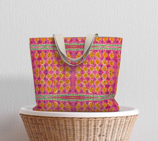 Pink Botanique Tote Bag