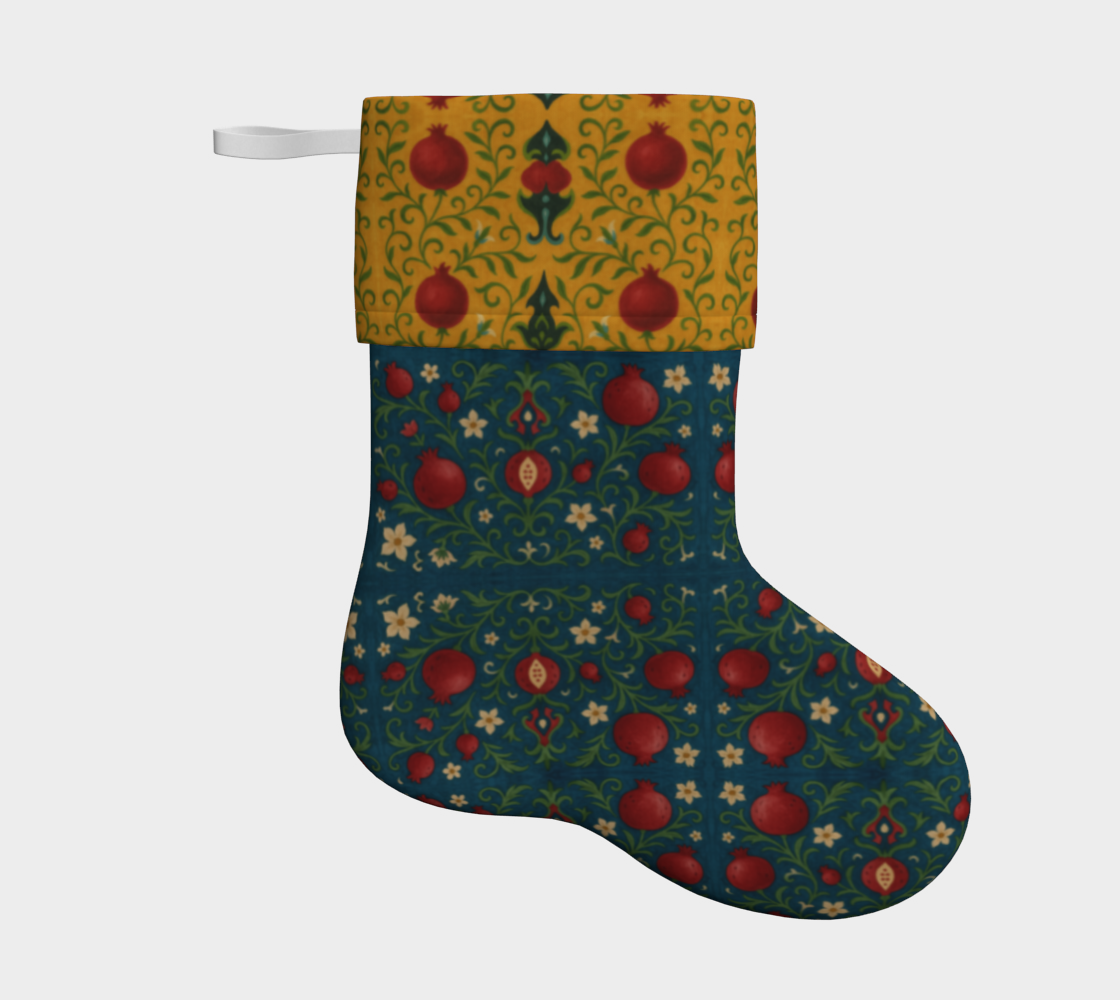 WINTER POMEGRANATES holiday stocking