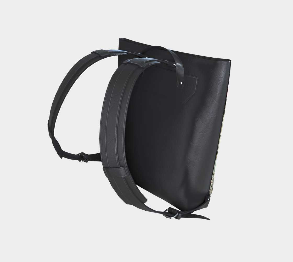 Seafoam Roses Vegan Leather Backpack