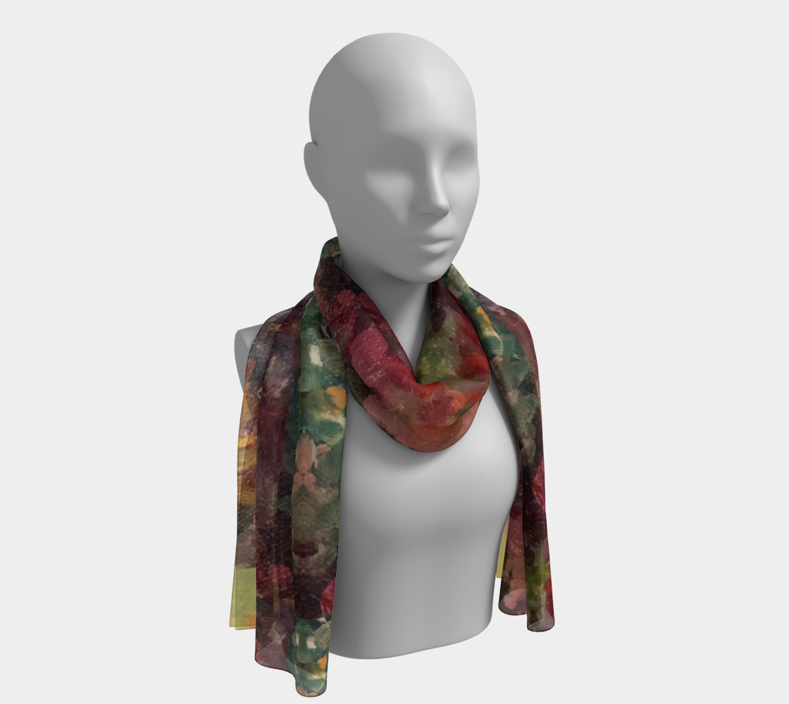 Giverny Gardens Silk Long Scarf