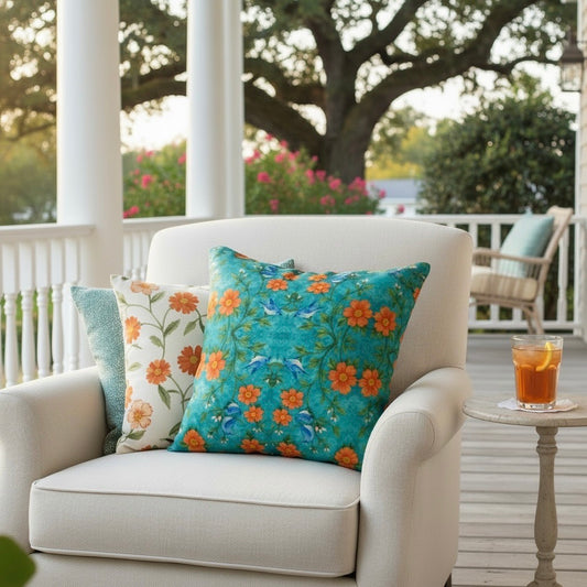 Island Songbird Garden 18 x 18 Pillow Cover