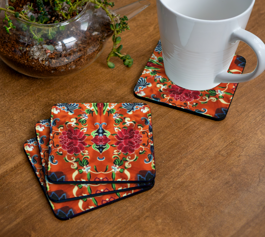 Jade and Flame Coasters