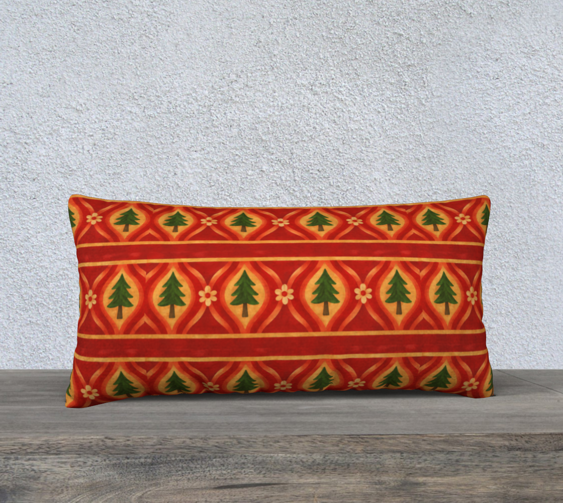 Hearthside Pines banded 24 x 12 pillow