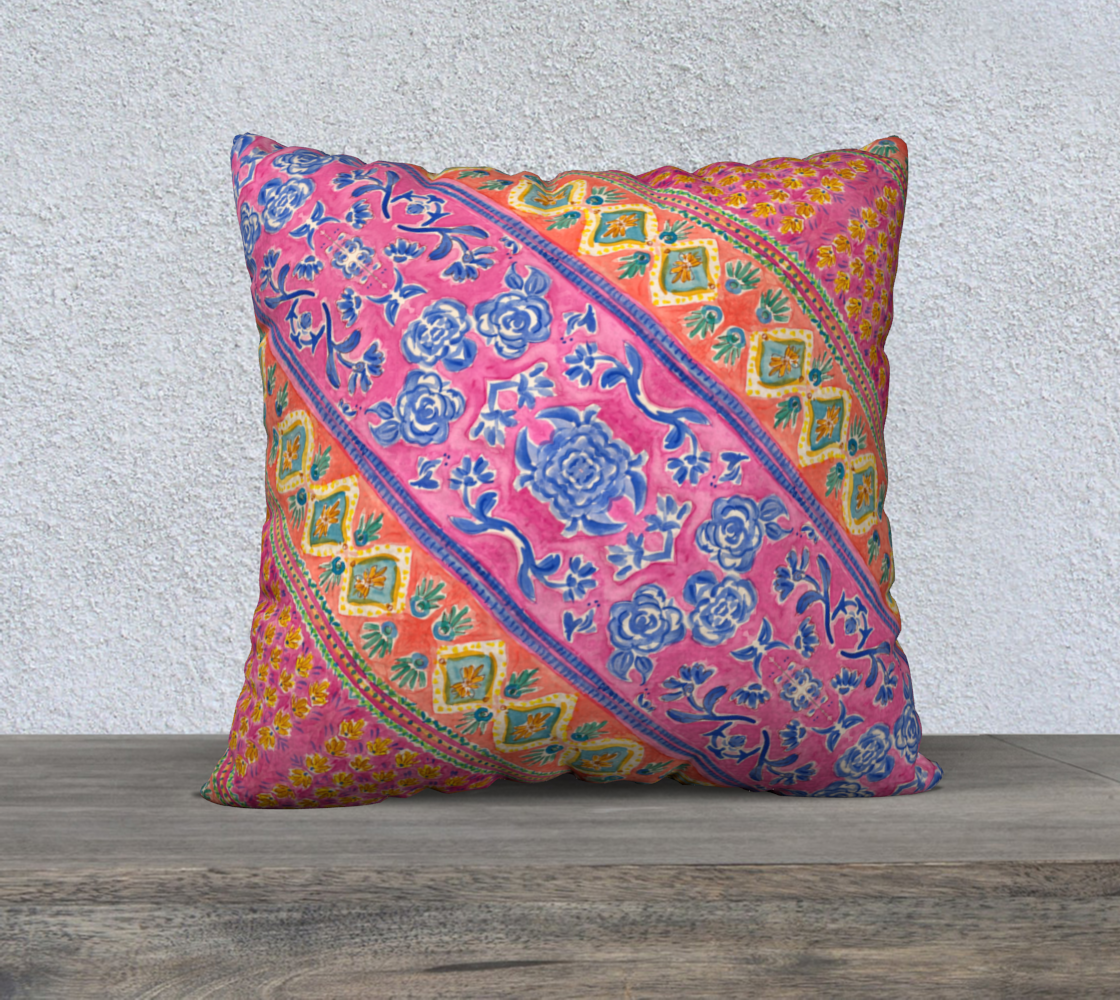 Coral Caravan 22 x 22 Pillow Cover