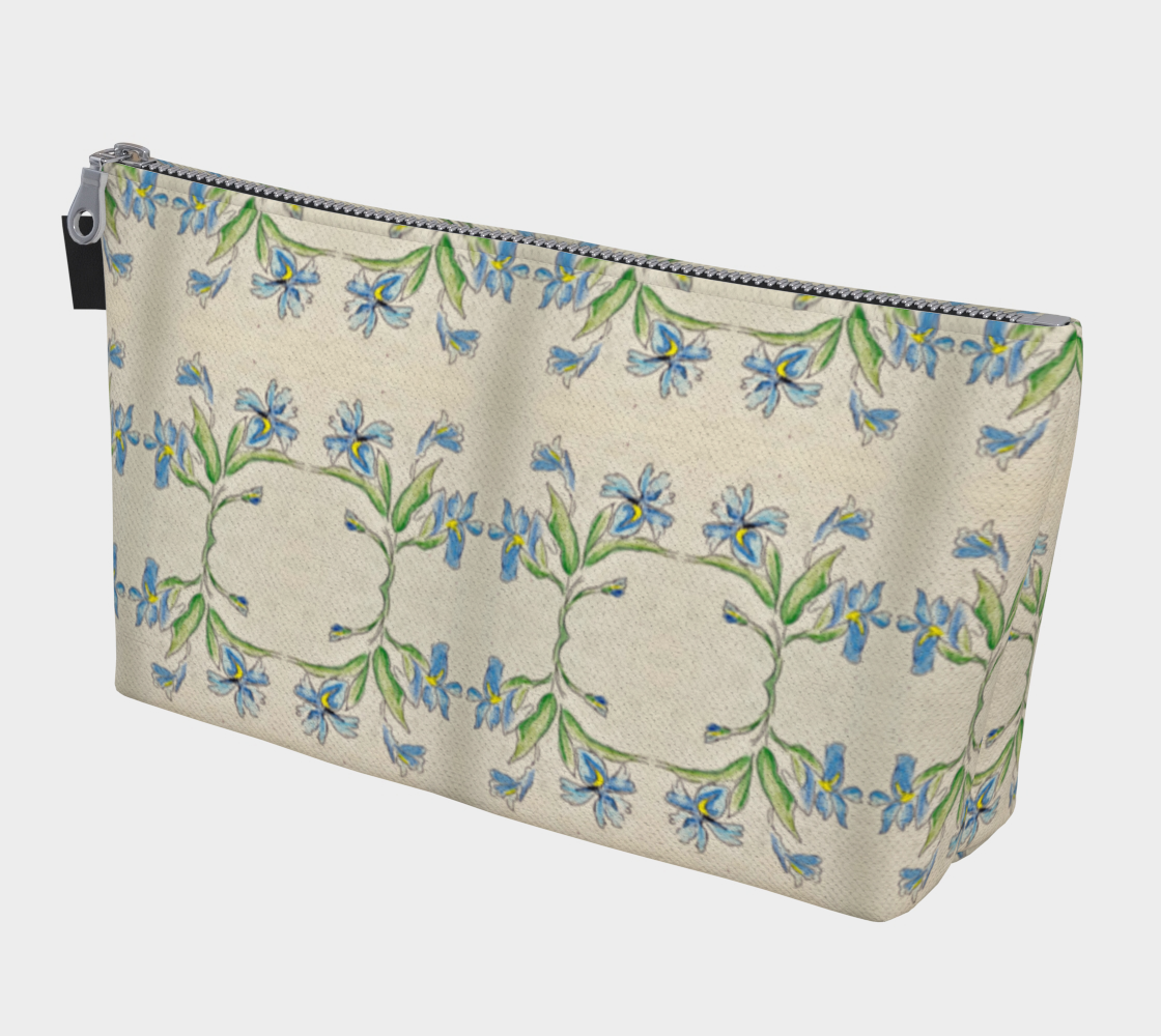 Blue Iris Makeup Bag