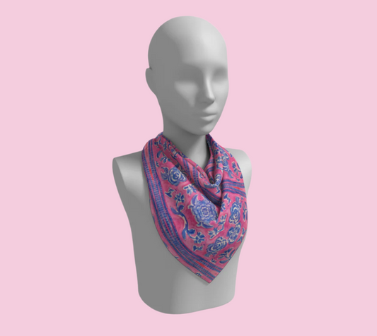 Tropique Provencal Silk Square Scarf