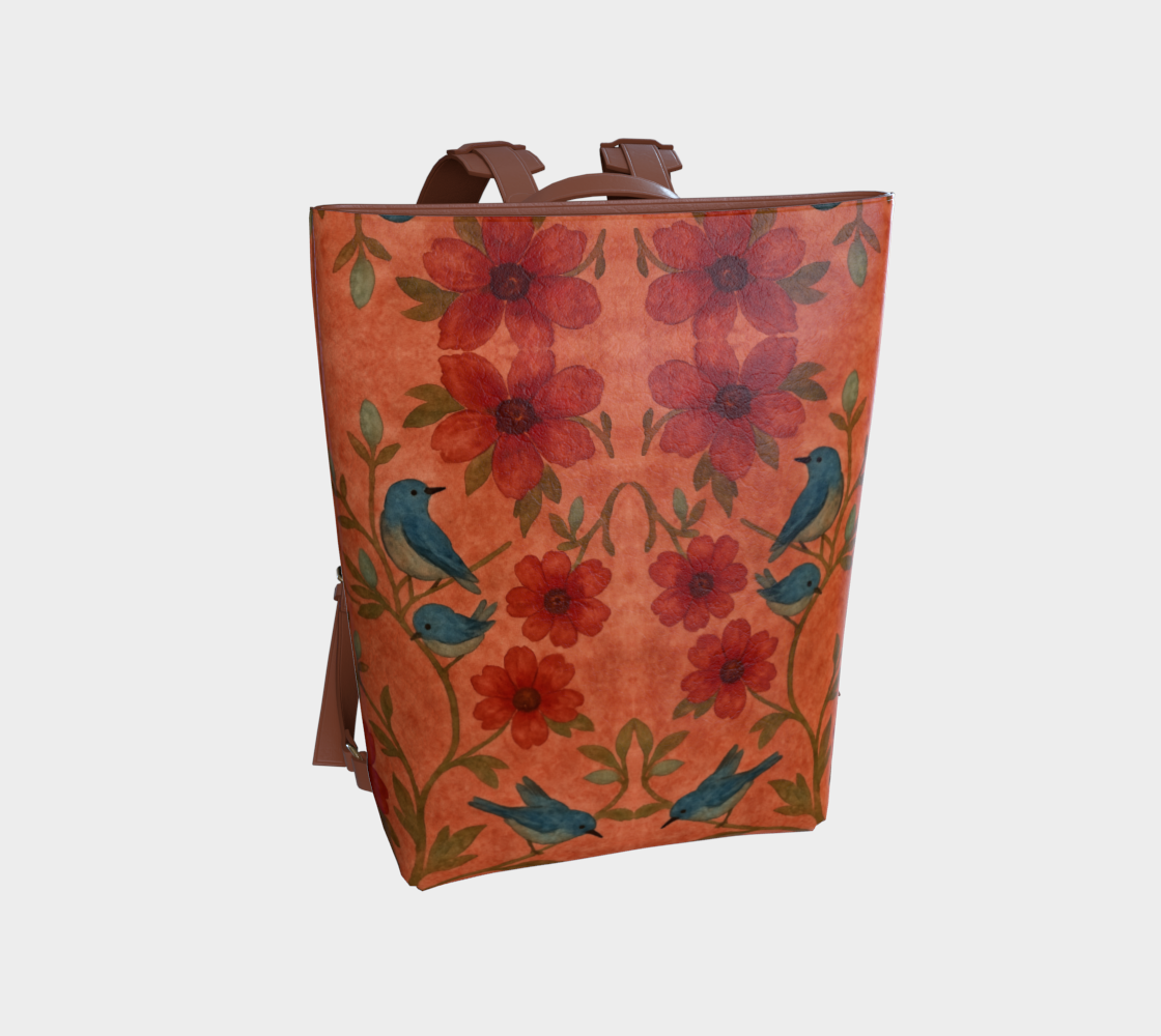 Songbird Bloom Terracotta Vegan Leather Backpack