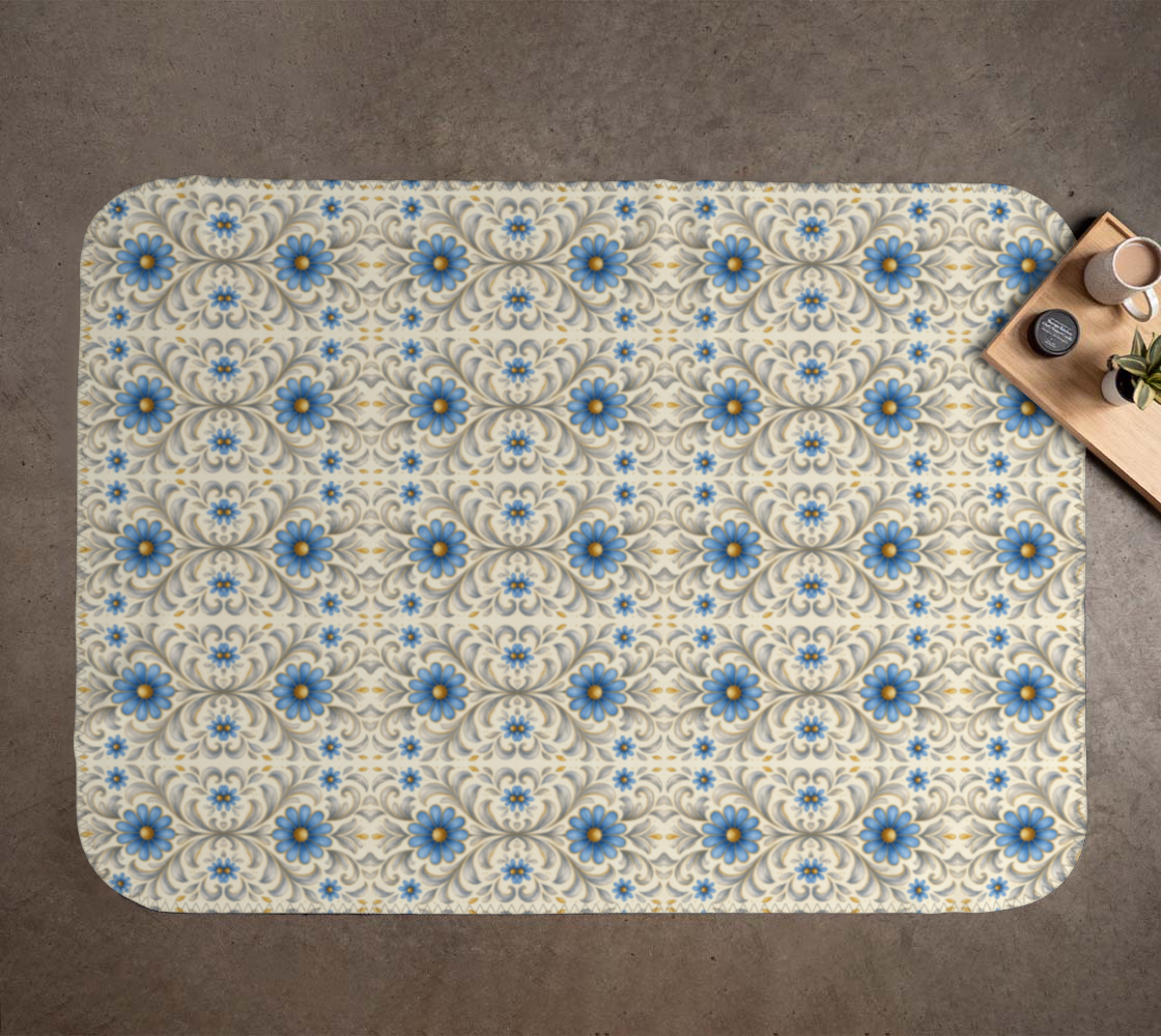 GIlded Azure Bloom Blanket