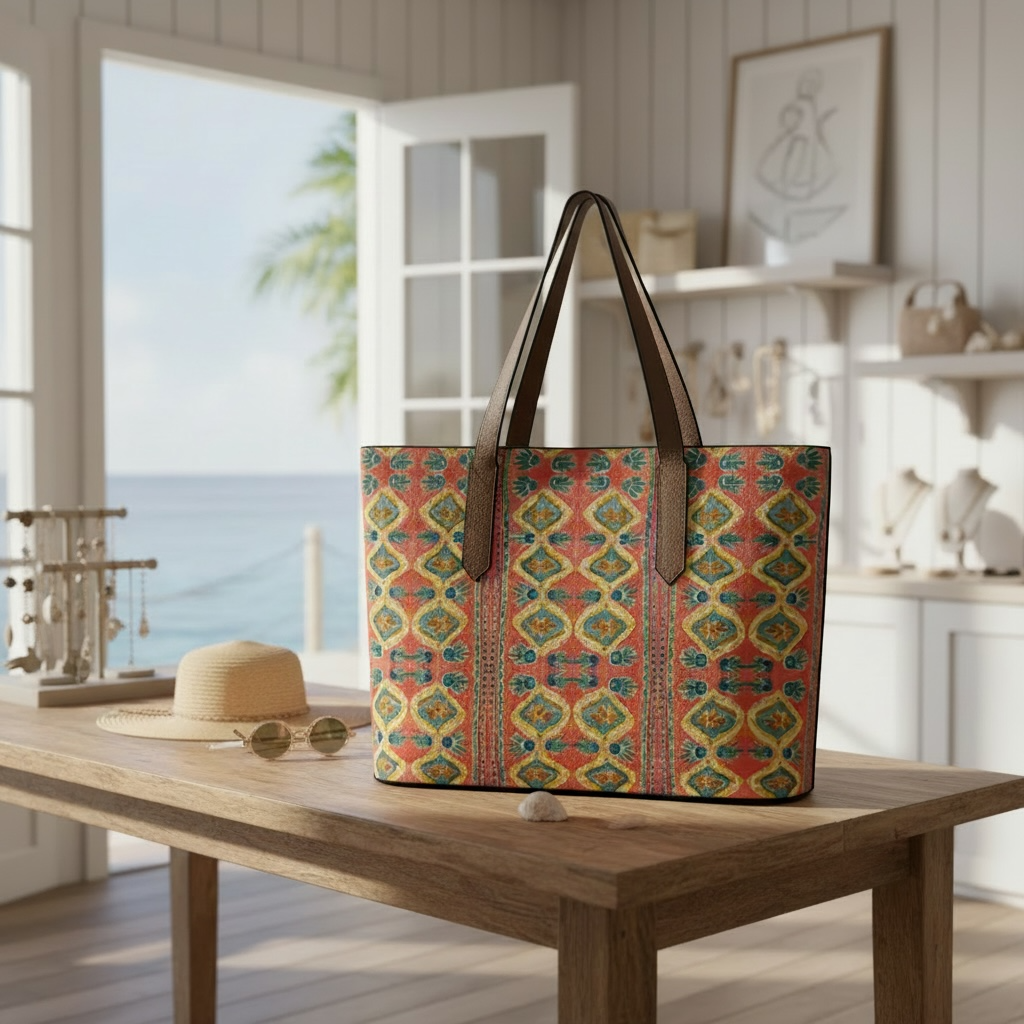 Island Diamonds Vegan Leather Tote