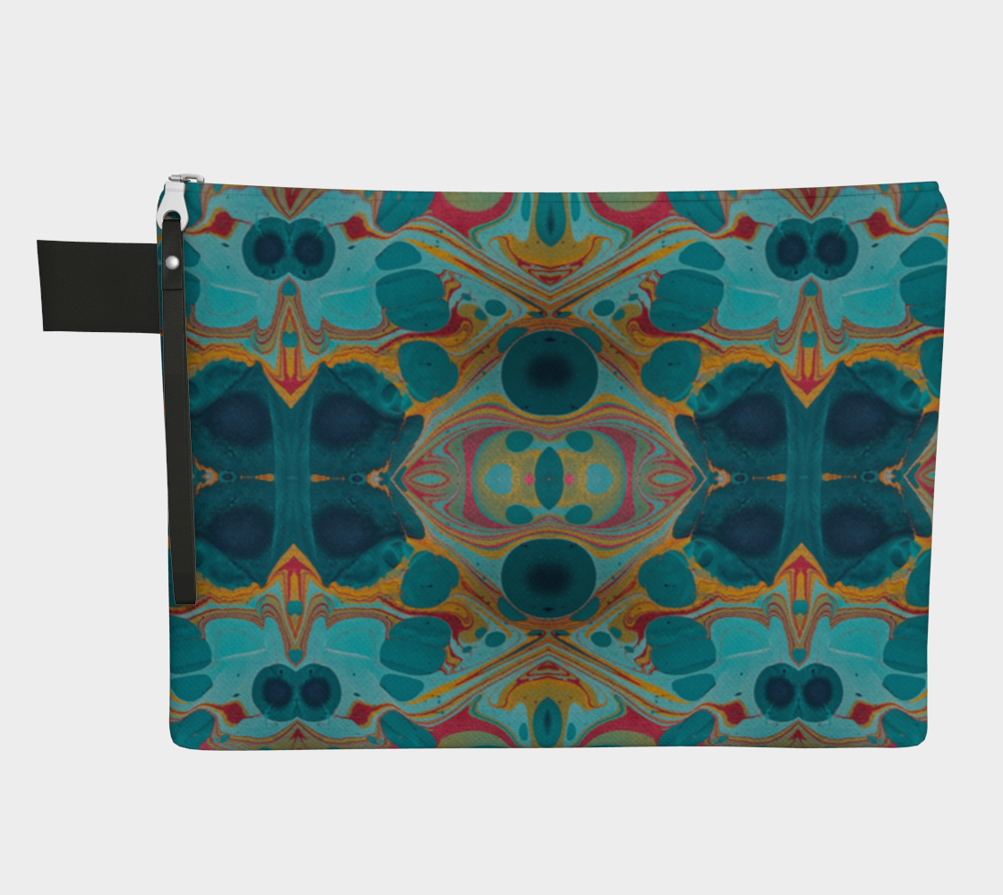 Gilded Currents Butterfly Zipper Carry-all Bag