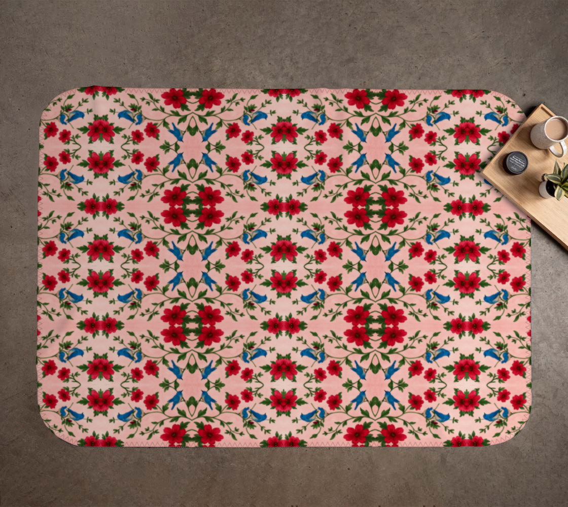 songbird bloom pink blanket