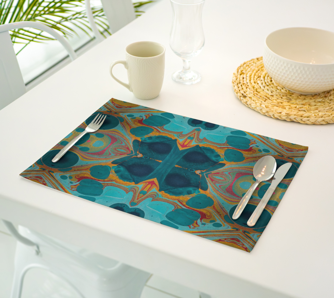 Gilded Currents Butterflies Placemats