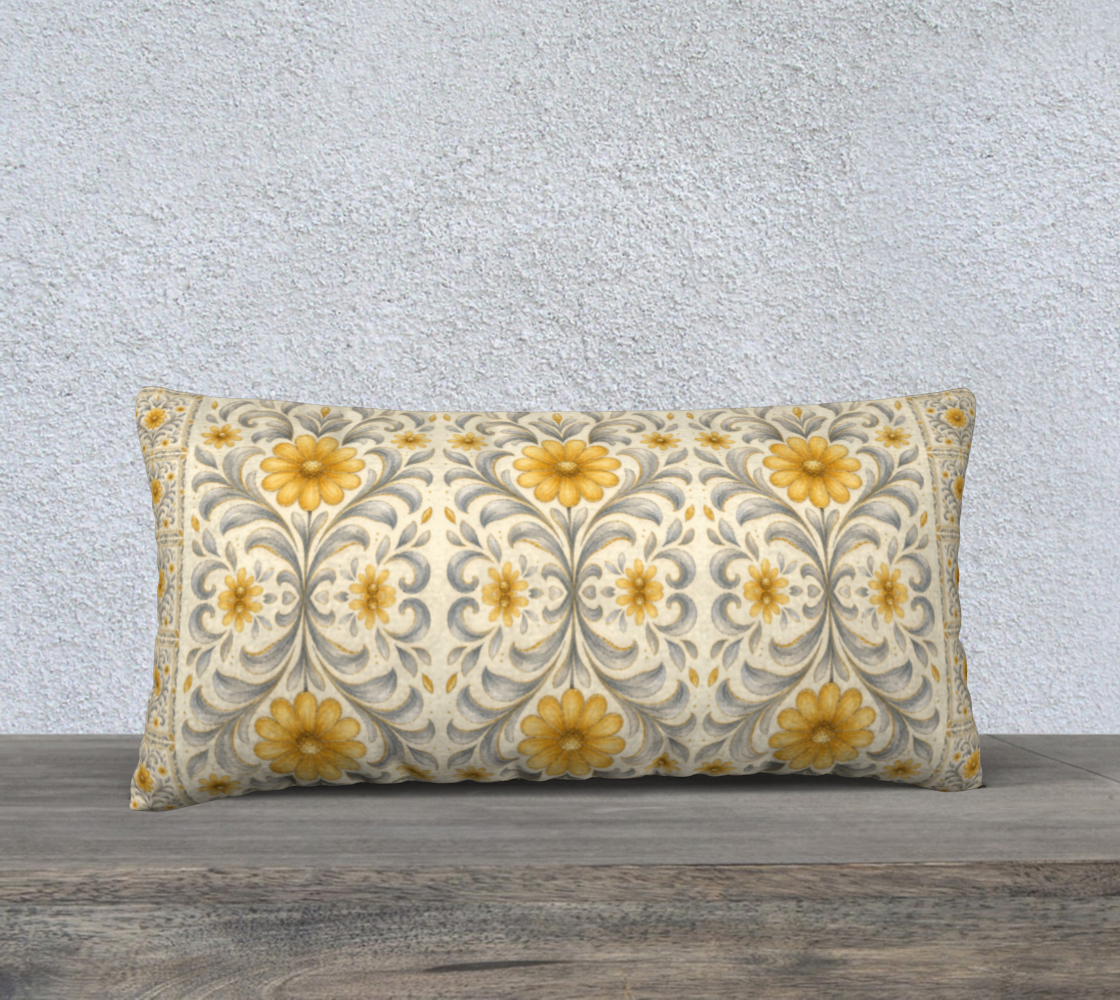 SIlver gardens 22 x 22 pillow