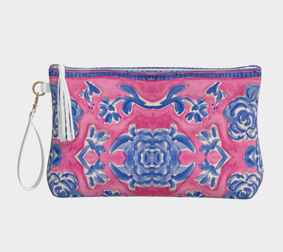 Tropique Provencale Vegan Leather Clutch Wristlet