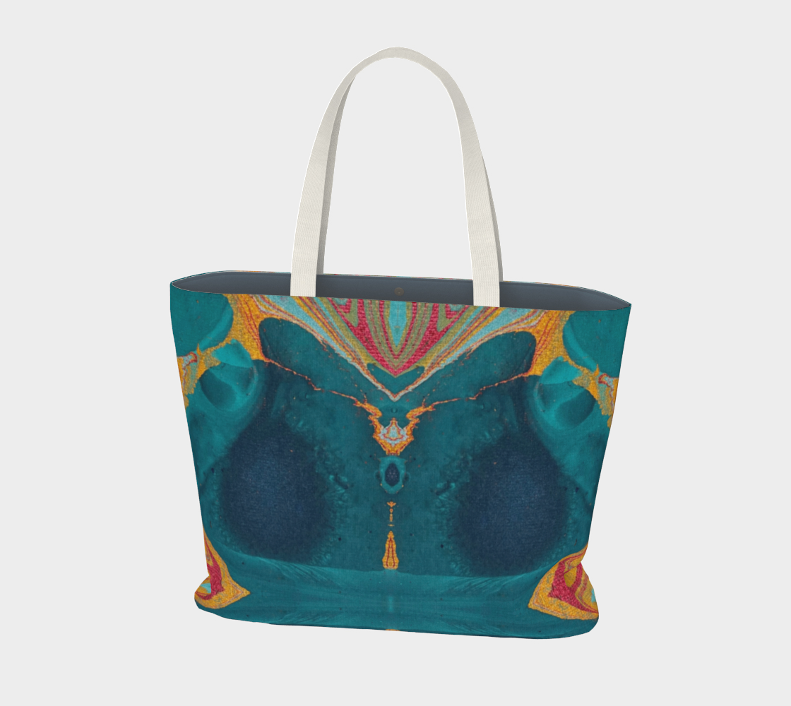 Gilded Peacock canvas tote  bag