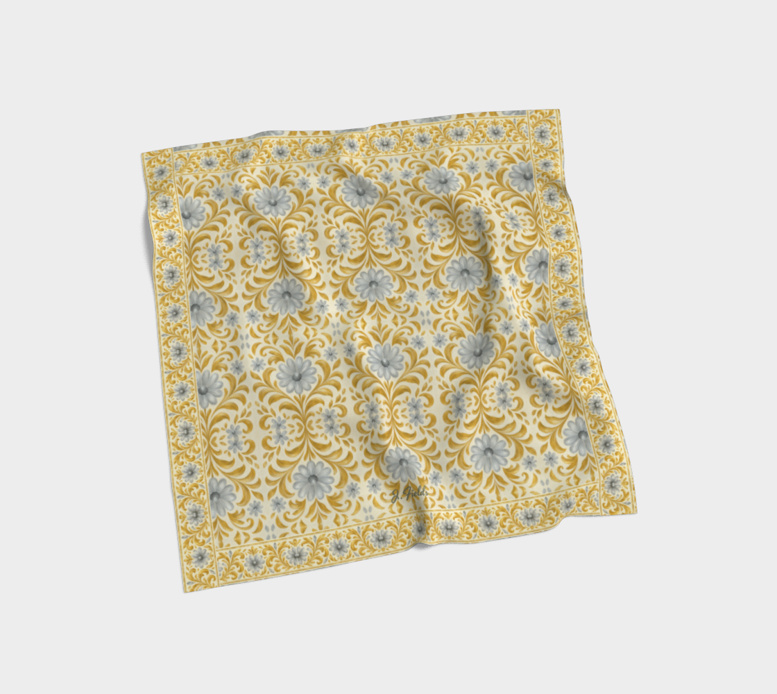 Gilded Garden 26 x 26 scarf