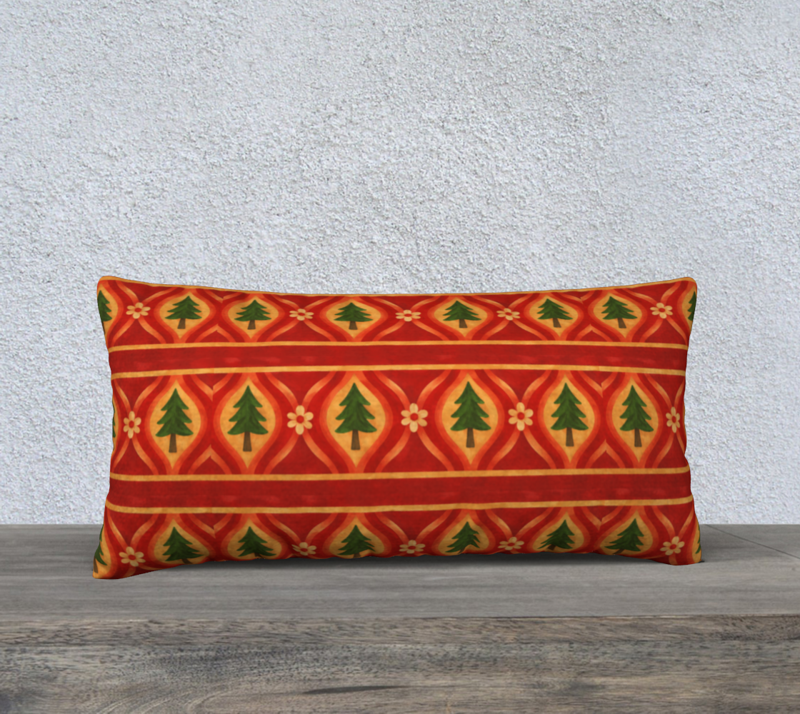 Hearthside Pines banded 24 x 12 pillow