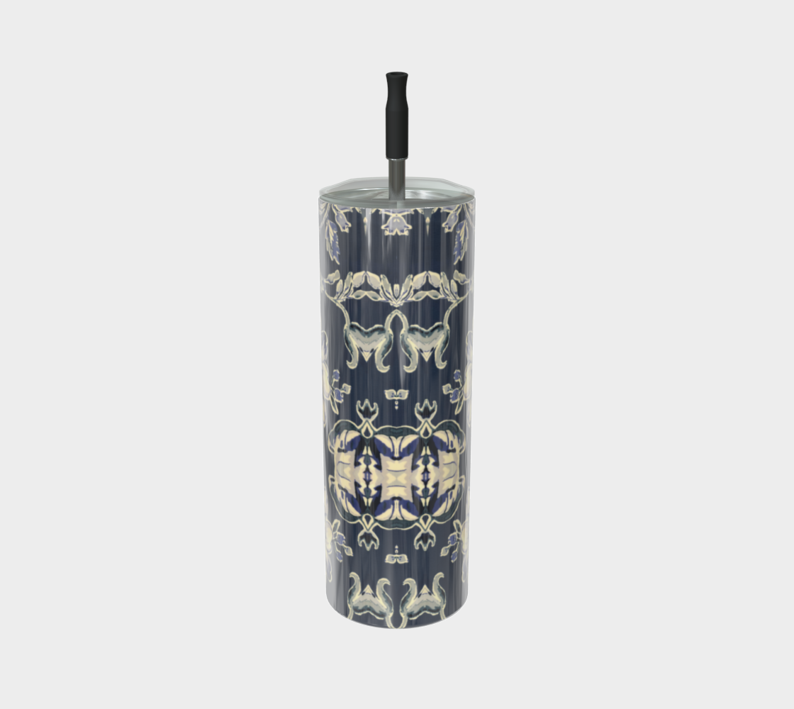 Blue Fleur Damask Water Bottle