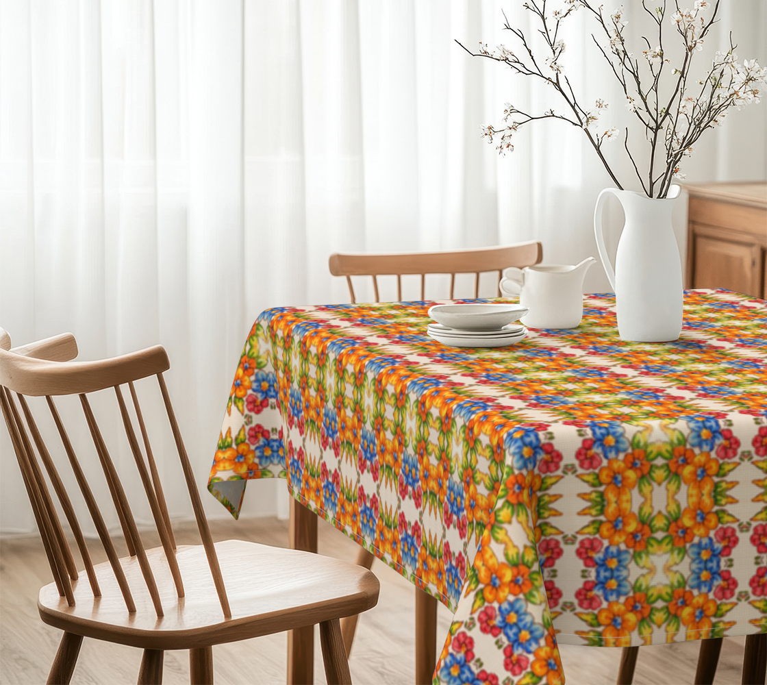 Seaside Blooms 60 x 60  Tablecloth