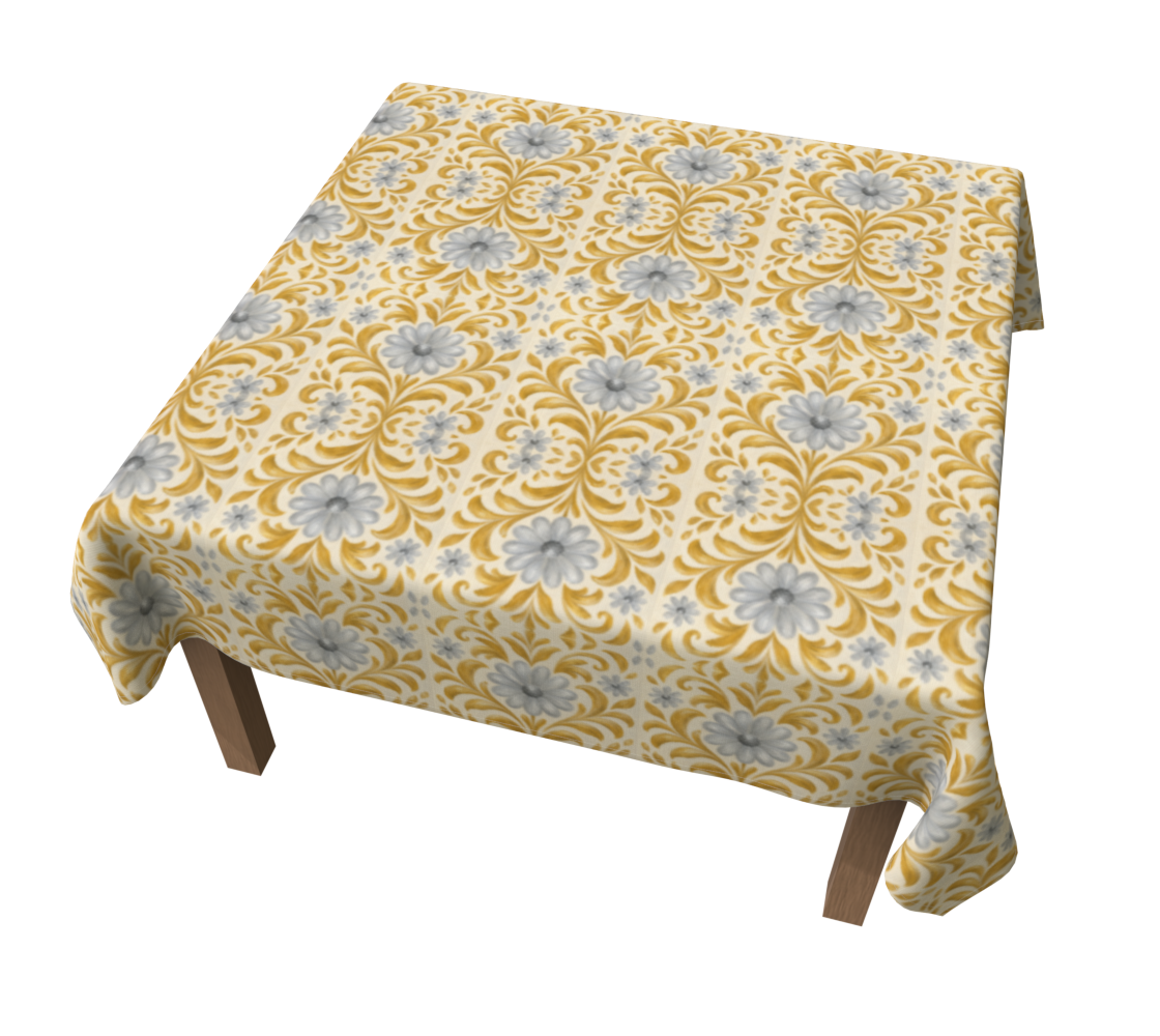 Gilded Garden 60 x 60 WEDDING Tablecloth