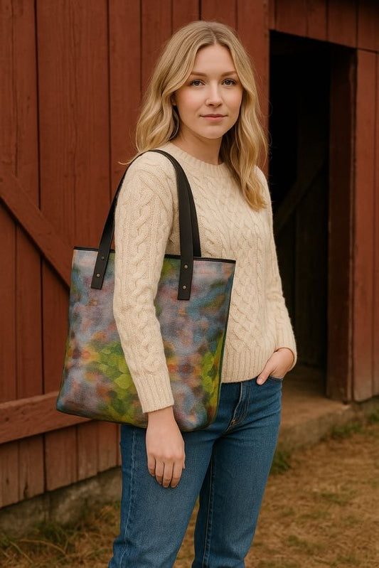 Lilac Waterlilies Urban Tote