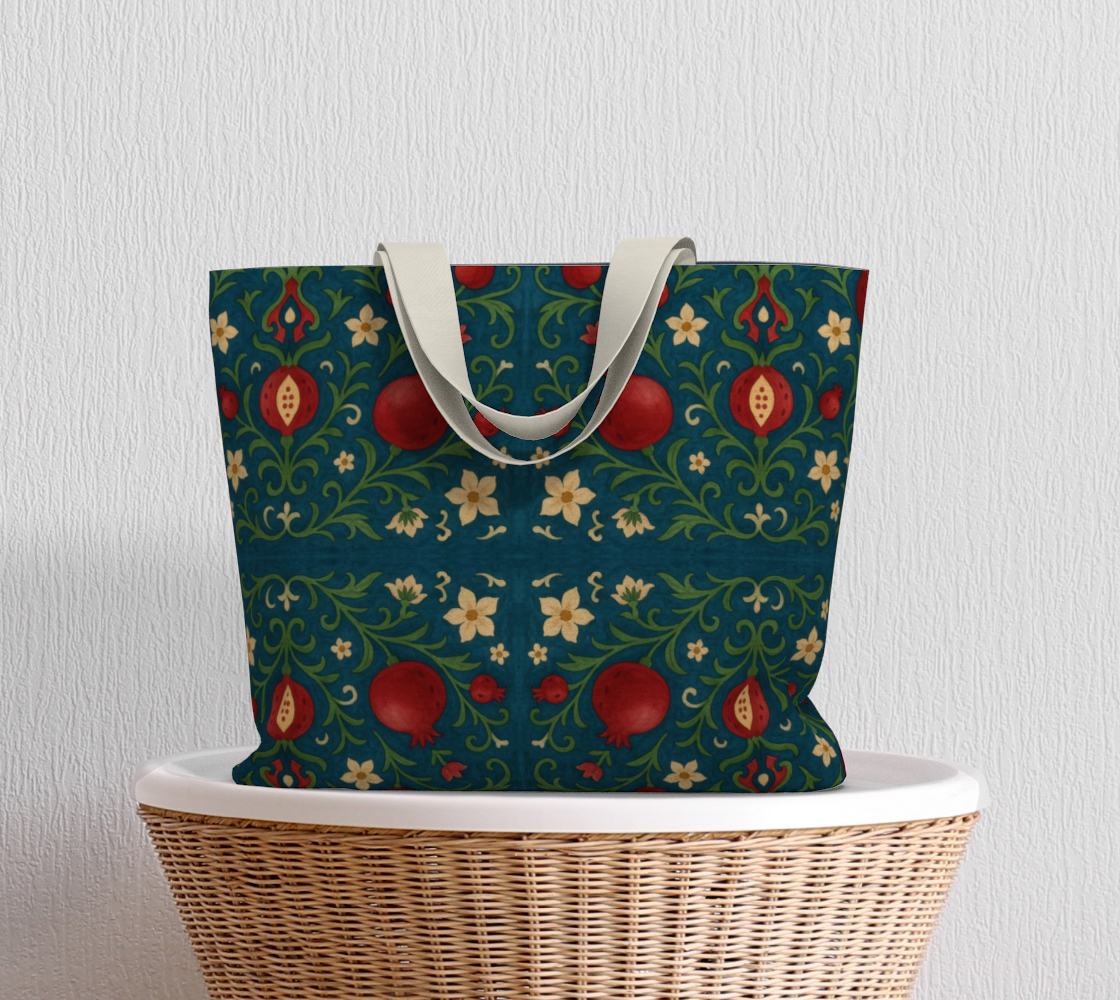 Winter Pomegranates Tote Bag